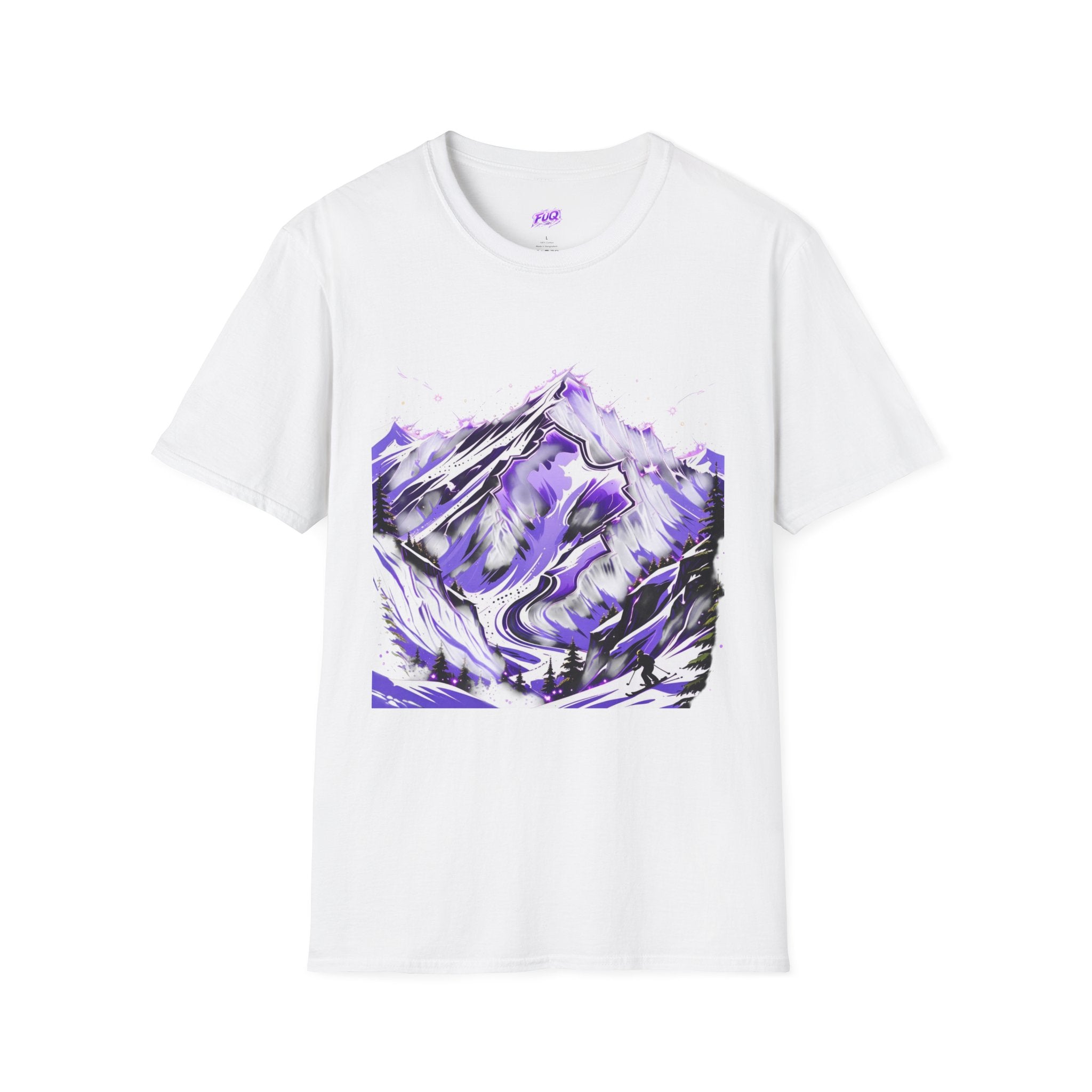 Abstract Purple Mountain T-Shirt — Surreal Mountain Graphic Tee